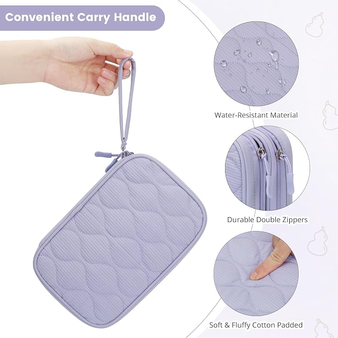 Skycase Tech Pouch - Lightweight Electronics Organizer Travel Case - Double Layers Cable Organizer - All-in-One Storage Bag for Charger, Cord, Phone, Flash Drive, Essentials - XL - Image 6
