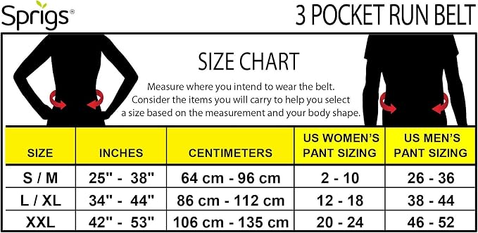 3 Pocket Adjustable Running Belt Waist Pack, Fanny Pack For Working Out With Sweat Resistant Backing, Holds All iPhone Models - Image 8