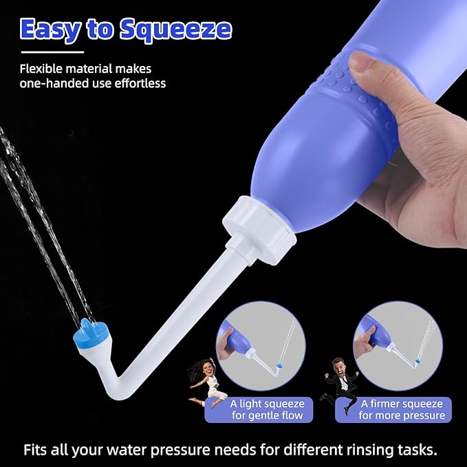 Hibbent Portable Bidet Sprayer and Travel Bidet with Hand Held Bidet Bottle for Personal Cleansing Use Extended Nozzle - Personal Hygiene Care Toilet Bidet Shower/Bathroom Bidet Spray -21.8oz(620ml) - Image 3