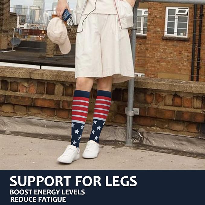 fenglaoda Compression Socks for Women Men 3 Pairs Graduated Compression Support Circulation Socks for Nurses - Image 5