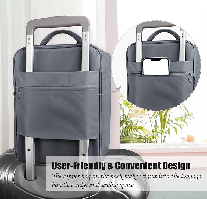 Travel Shoe Bag Waterproof Shoe Organizer Bag Holds 3 Pair of Shoes Shoe Packing Cube for Suitcase Travel and Daily Use Storage Pouch with Handle (Grey) - Image 4