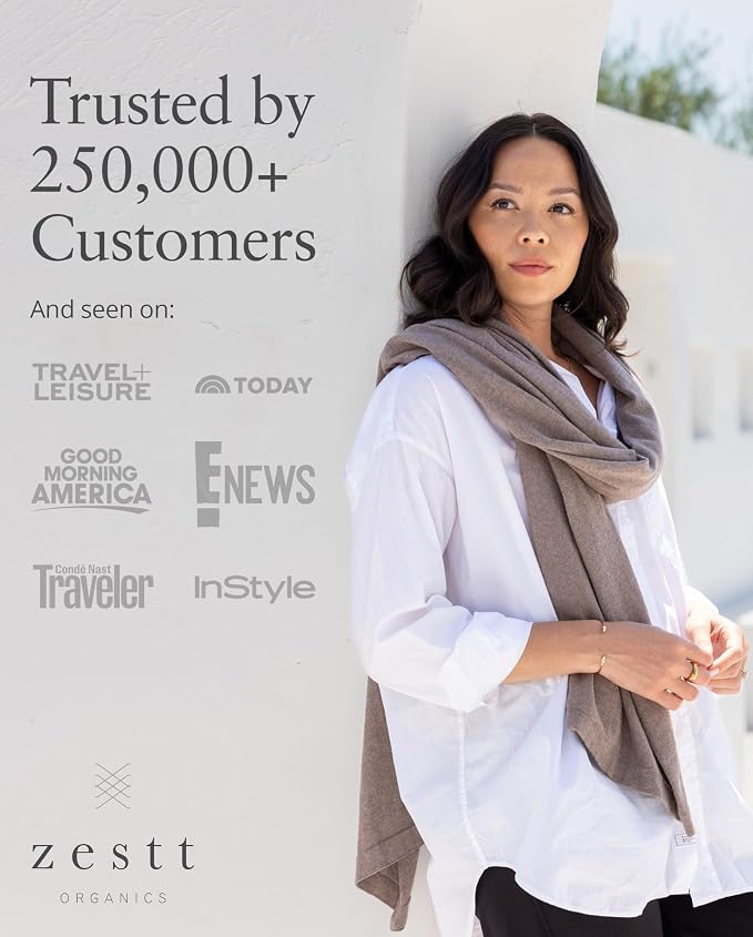 Dreamsoft Travel Scarf, Wrap and Shawl for Women, Organic Cotton - Image 7