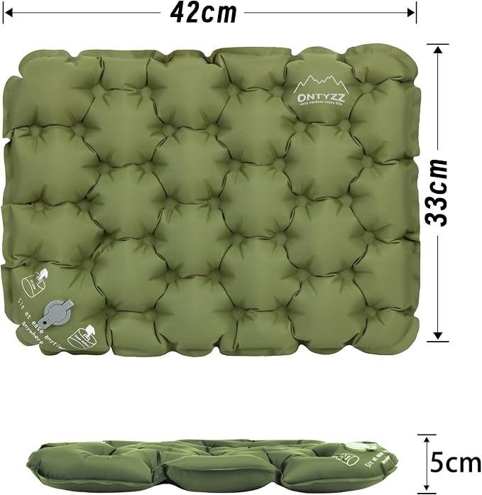 Inflatable Seat Cushion Lightweight Airplane Seat Cushion | Stadium Seat Travel Cushion for Climbing Hiking Office Airplane - Image 3