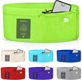 Running Belt Money Belt 4-Pocket Phone Holder | No-bounce Fanny and Waist Pack, 4 Large Security Pockets and Zipper, Fits All Size Phones Travel Documents and Passport by Stashbandz