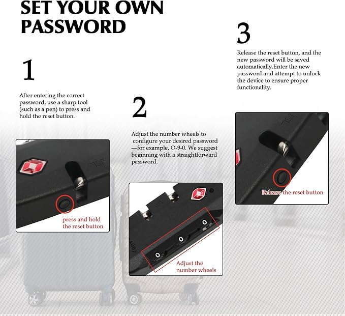 Zoofen 2 Pack Luggage Lock TSA007 Security Lock Luggage Suitcase Baggage Lock - Image 5