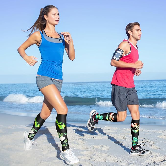 QUXIANG Compression Socks for Women & Men 15-20 mmHg, Best for Medical, Nursing, Running, Athletic, Varicose Veins, Travel - Image 4