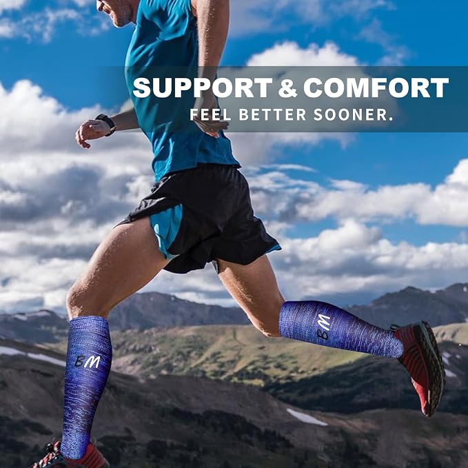 6 Pack Copper Compression Socks for Women and Men Circulation-Best Support for Medical,Running,Nursing,Athletic - Image 4