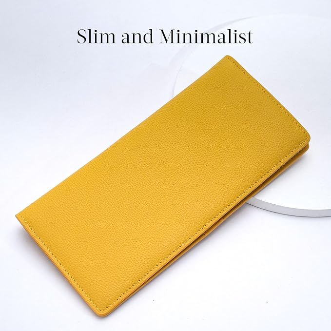 Bveyzi Ultra Slim Thin Leather RFID Blocking Credit Card Holder Bifold Clutch Wallets for Women - Image 2