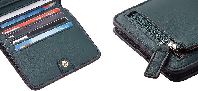 Toughergun Women’s Small Slim Leather Wallet with RFID Protection, Compact Bifold Mini Purse with Clear ID Window - Image 9