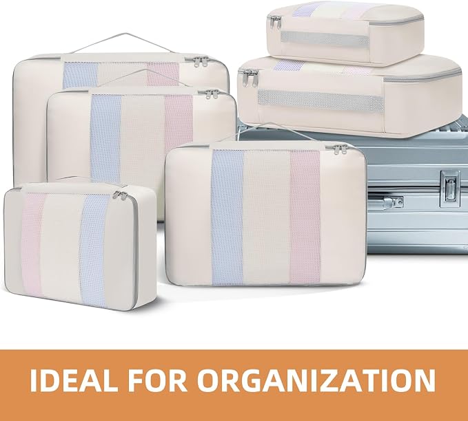 BAGAIL 6 Set/8 Set/10 Set Packing Cubes Various Sizes Packing Organizer for Travel Accessories Luggage Carry On Suitcase - Image 6