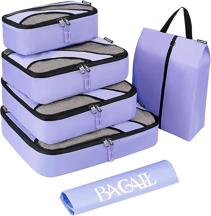 BAGAIL 6 Set Packing Cubes,Travel Luggage Packing Organizers by BAGAIL
