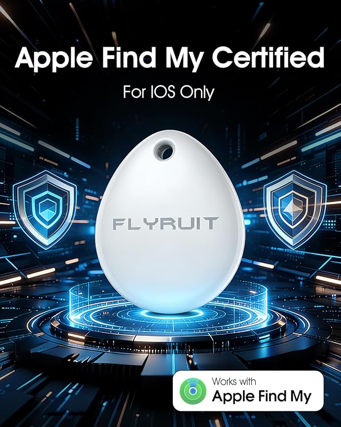 Air Tracker Tags-4 Pack, iOS Only, Apple Find My Certified, Luggage Tracker | Smart Bluetooth Tracking, Key Finder Items Locator for iPhone, Travel Cruise Essentials, Wallet, Backpack, Car, Bike - Image 2