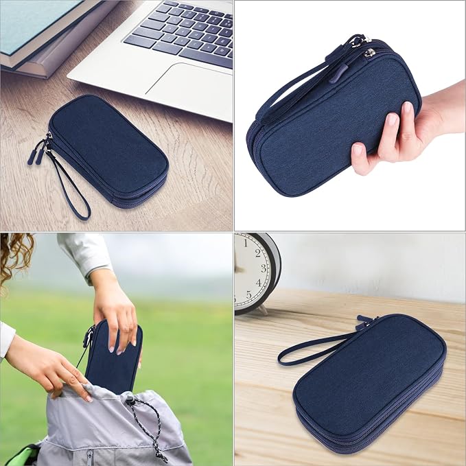 Travel Cable Organizer Electronics Accessories Bag for Charger, Phone, memory card,Travel Gadget Bag-Blue - Image 7