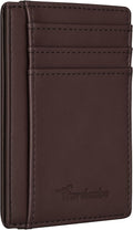 Travelambo Slim Wallet Front Pocket Minimalist Leather RFID Blocking Medium Size by Travelambo