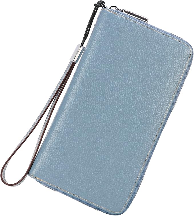 Small Compact Women Wallet RFID Blocking Genuine Leather Bifold Purse with ID Windows by Lavemi
