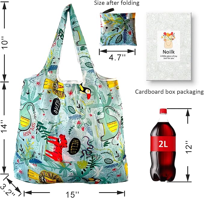 Aesthetic Printed Tote Bags, Lightweight Foldable Reusable Carry Bags, Stylish Personalized Storage Handbags for Travel, Camping, Supermarket & Daily Outdoor Use | foldable & portable - Image 3