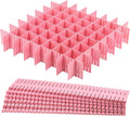 acDesign 40Pcs Grid Drawer Dividers, Adjustable Drawer Organizer for Socks, Underwear, Lingerie, Makeup, Bedroom Office Kitchen Storage (Pink) by acDesign