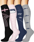 Sooverki Compression Socks for Women and Men Circulation (3/4 Pairs) is Best Support for Running Athletic Cycling Hiking by Sooverki