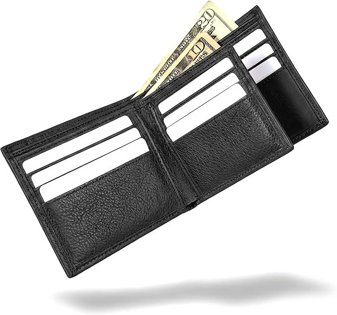 ID Stronghold Extra Capacity Bifold Wallet for Men - RFID Blocking Genuine Leather Wallet - Image 7