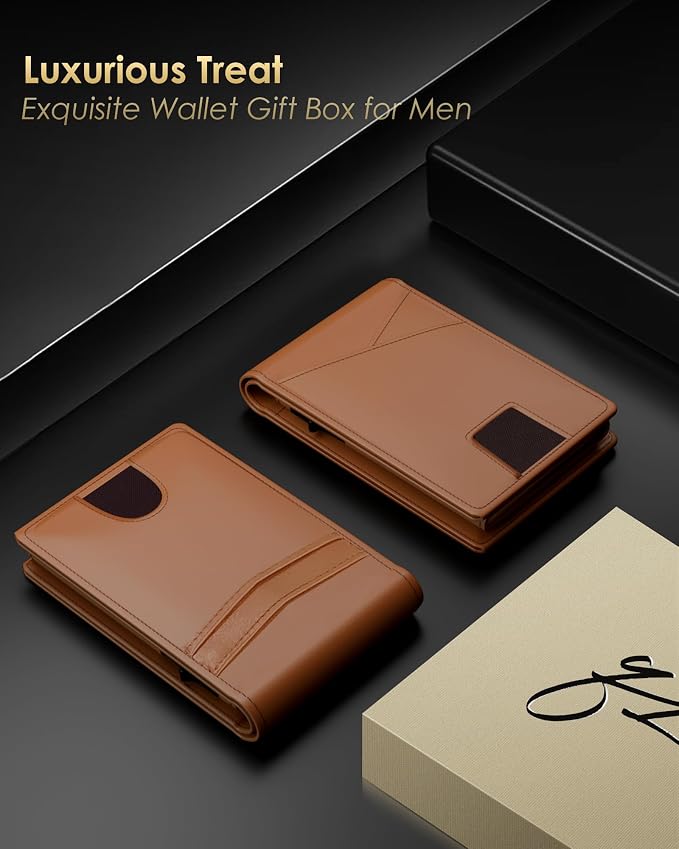 QLD 2026 Wallet for Men - RFID Blocking [Functional & Practical] Bifold Slim Minimalist Credit Card Holder Pop Up Wallet Metal Case with Cash Slot, Front Pocket with ID Window, Gift Boxed - Image 6