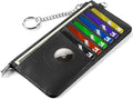 RFID Blocking Slim Credit Card Holder Wallet with Zipper Money Pocket & Keychain, Slim Airtag Wallet for Men Women by Ecovision