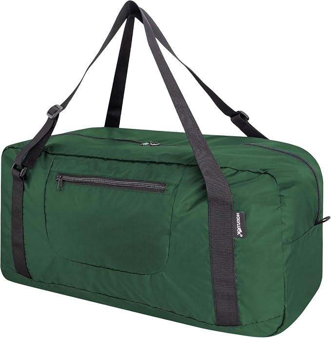 HOLYLUCK Foldable Travel Duffel Bag For Women & Men Luggage Great for Gym -55L, Dark Green by holyluck