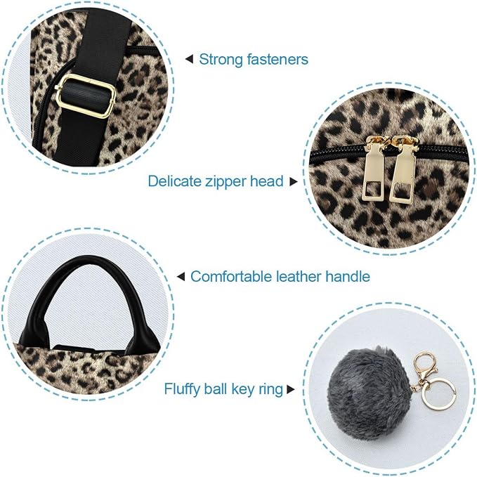 ALAZA Leopard Print Cheetah Animal Backpack Purse for Women Anti Theft Fashion Back Pack Shoulder Bag - Image 6
