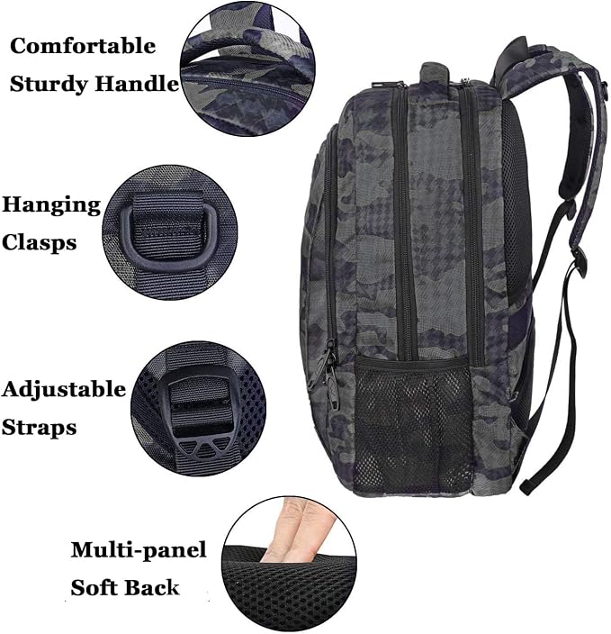 MATEIN Travel Computer Backpack, 15.6 Inch Sturdy College Laptop Bookbag | Lightweight Water Resistant, Anti Theft Back Pocket, Carry On Personal Item Bag, Casual Daypack Gift for Women Men - Image 6