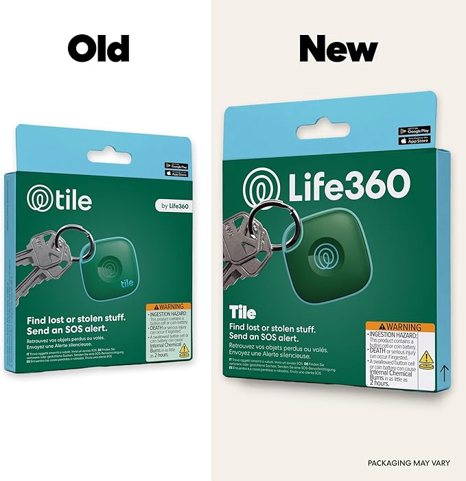Life360 Tile - Bluetooth Tracker, Keys Finder and Item Locator for Keys, Bags and More. Phone Finder. Both iOS and Android Compatible. 1-Pack (Green Surf) - Image 2