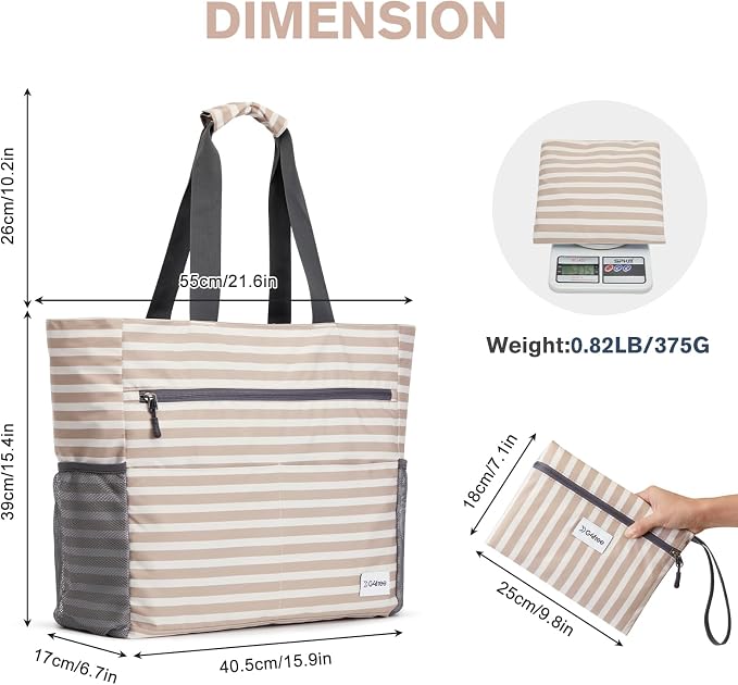 G4Free Beach Bag, Waterproof Sandproof Beach Tote Bag, Large Capacity Foldable for Women - Image 6