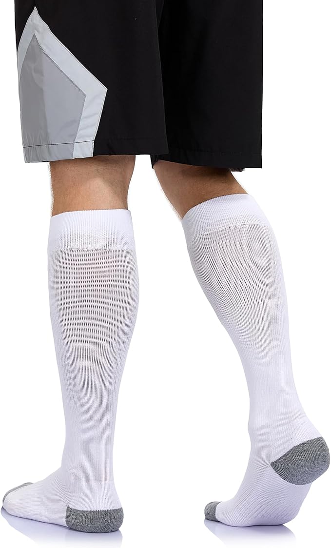 LEVSOX Bamboo Viscose Graduated Compression Socks for Women&Men - Cushioned Knee-High 15-20mmHg Support Socks - Image 2
