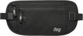 MoKo Travel Money Belt with RFID Blocking, Hidden Passport Wallet, Black | Ultra-thin money belt has moisture-wicking backing and an adjustable strap for 24-38 in waists; fits under clothing. by MoKo