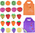 20Pack Reusable Shopping Bags Bulk Foldable Portable Reusable Grocery Bags | Lightweight Polyester Grocery Shopping Tote Bag,Reusable Grocery Bags Foldable Machine Washable Shopping Bags(Fruit) by Dodkes