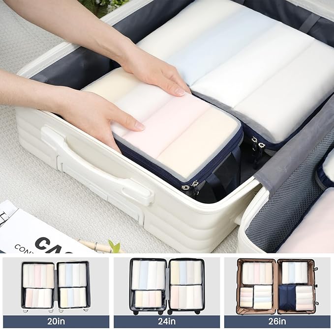 BAGAIL 6 Set Ultralight Compression Packing Cubes Packing Organizer for Travel Accessories Luggage Suitcase Backpack - Image 7