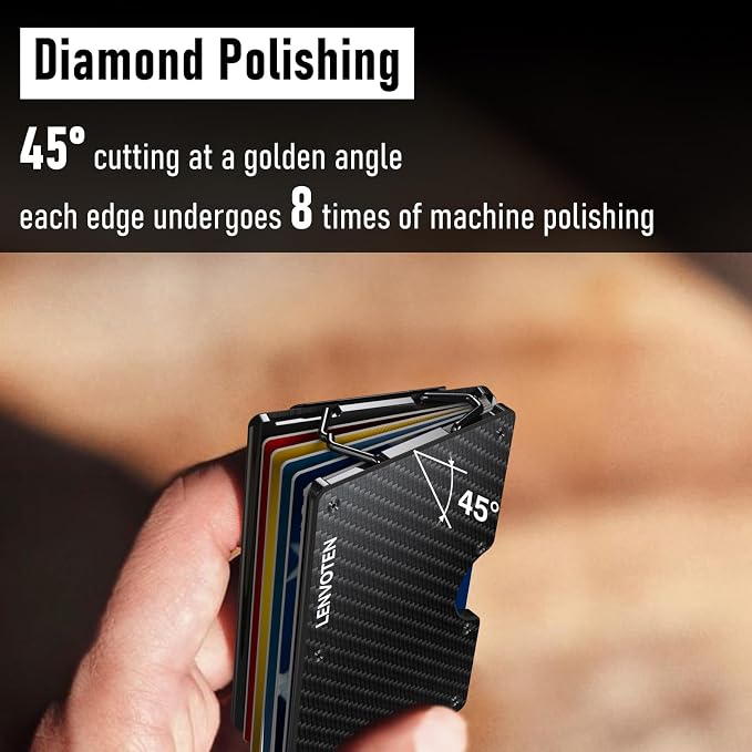 Lenvoten Upgraded Hinged Minimalist Wallet for Men, RFID Blocking Wallet | Slim Metal Aluminum, Credit Card Holder, Money Clip Holds 20 Cards, Premium Scratch-Resistant Finish, Ideal Gift for Men - Image 7