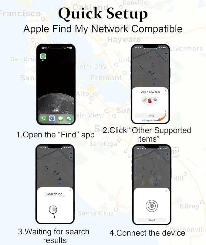 GPS Tracker for Vehicles No Subscription for iOS Only - 2 Pack | Undetectable Car Tracker, Precise Location Bluetooth Tag Compatible with Apple Find My for Key Luggage Kid Pet - Image 7