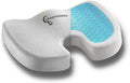 Large Seat Cushion with Carry Handle and Anti Slip Bottom, Large Gel Memory Foam Seat Cushion - Orthopedic Gel & Memory Foam - Coccyx Cushion for Tailbone Pain – Sciatica & Back Pain Relief (Grey) by Lifestyle-Solutions