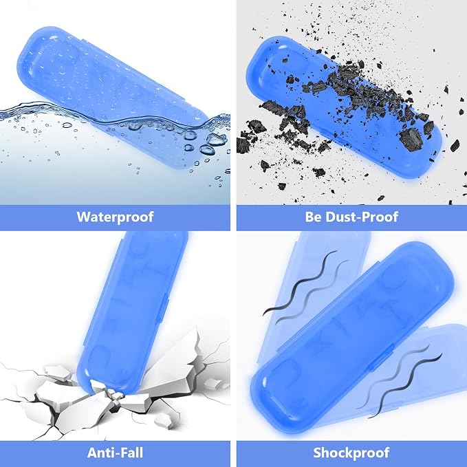 Newly upgraded toothbrush travel case, suitable for Oral-B/Oral-B Pro/Philips Sonicare/Aquasonic toothbrush, travel electric toothbrush box (blue) - Image 4