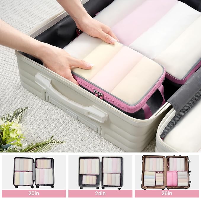 BAGAIL 6 Set Ultralight Compression Packing Cubes Packing Organizer for Travel Accessories Luggage Suitcase Backpack - Image 7