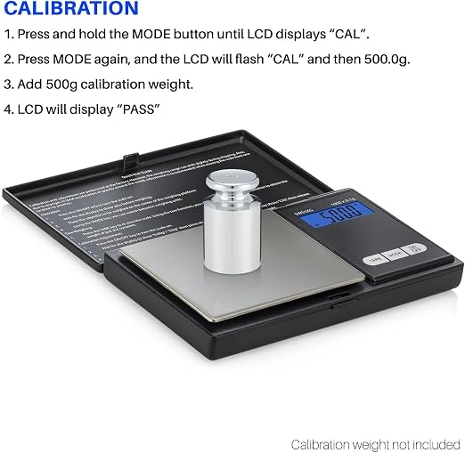 Smart Weigh Digital Pocket Scale – 1000g x 0.1g Precision – Ideal for Jewelry, Food, Herbs, and Medicine – Stainless Steel Platform with Protective Cover – Black (Battery Included) - Image 7
