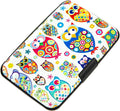 Credit Card Holder for Women Men RFID Blocking Wallet Small Business Metal Slim Mini Aluminum Hard Case (Cute Cartoon Owls) by Kaabao