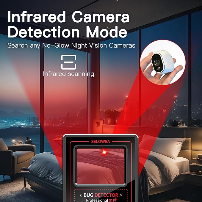 Hidden Camera Detector, Anti Spy Bug GPS Tracker Finder for Travel | Portable; Professional - Image 6
