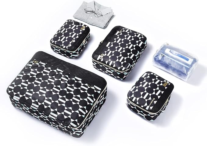 Traveler's Choice Cloverland Packing Cubes 5 Piece Set, Kaleidoscope - Image 4