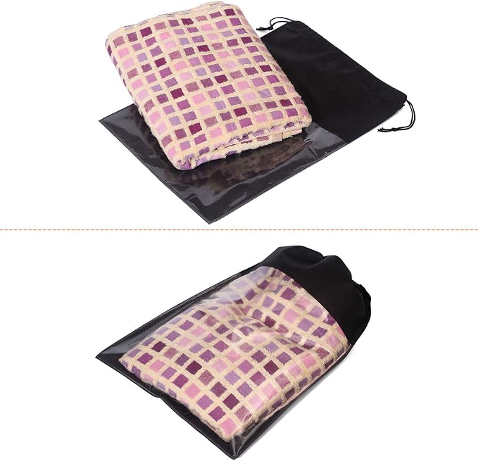 24 Pack Portable Shoe Bags for Travel Large Shoes Pouch Storage Organizer Clear Window with Drawstring for Men and Women Black - Image 6