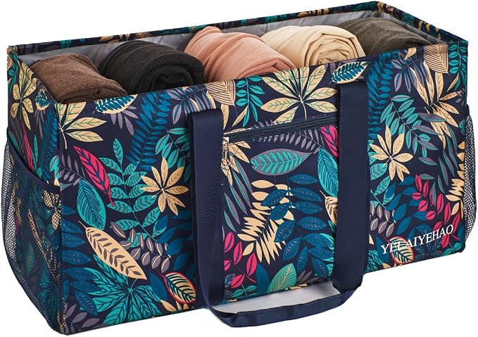 YELAIYEHAO Large Utility Tote Bag, Foldable Collapsible Tote for Storage Pool BeachShopping picnic laundry gym and Luggage - Image 6