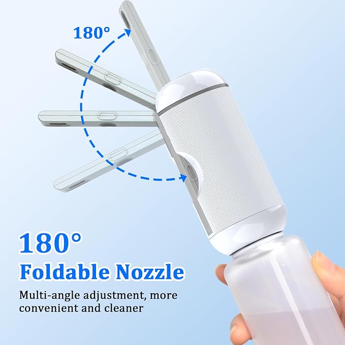 Portable Bidet for Travel, Rechargeable Waterproof Sprayer, White | Portable Rechargeable Travel Bidet Sprayer Fits Various Water Bottles, Waterproof High Pressure Handheld for Personal Hygiene - Image 5