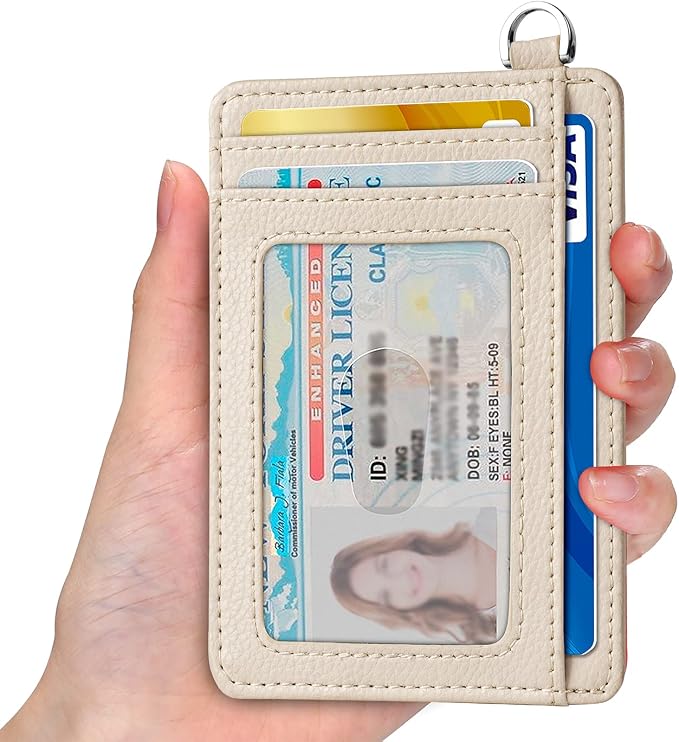 Slim Minimalist Front Pocket Wallet, RFID Blocking Credit Card Holder Wallet with Detachable D-Shackle for Men Women - Image 2