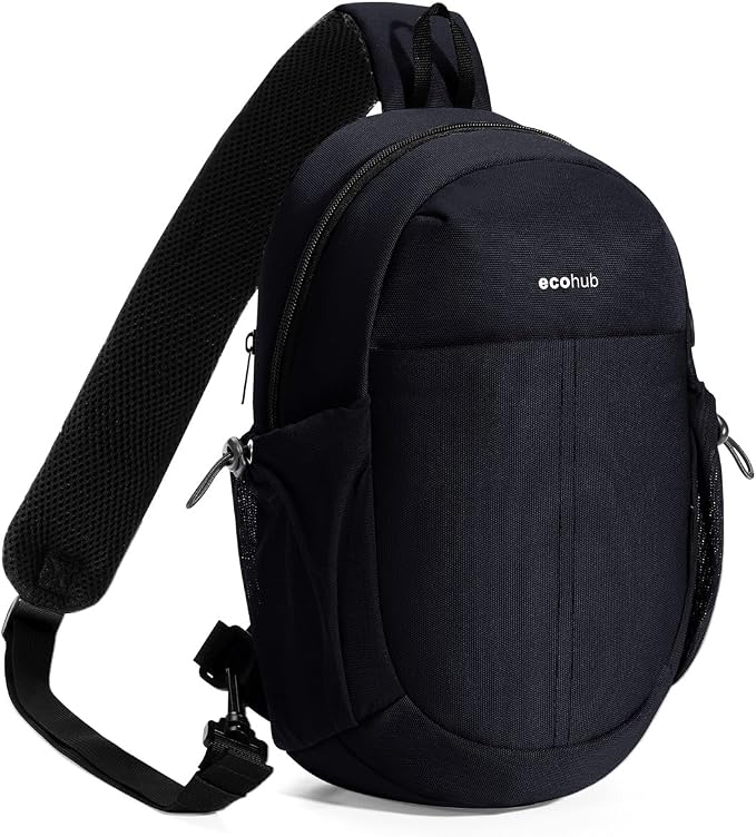 ECOHUB Anti-Theft Crossbody Bag Men Women RFID Blocking Lightweight Sling Backpack Water Resistant for Travel Hiking Outdoor by ECOHUB