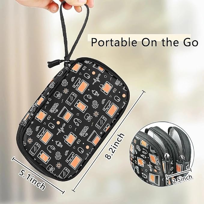 COSHAYSOO Electronics Travel Organizer Tech Bag Charging Cords Case USB Cable Phone Charger Accessory Car Pouch, Practical Trip Gifts for Women Beach Vacation Airplane Cruise Traveling Essentials - Image 2
