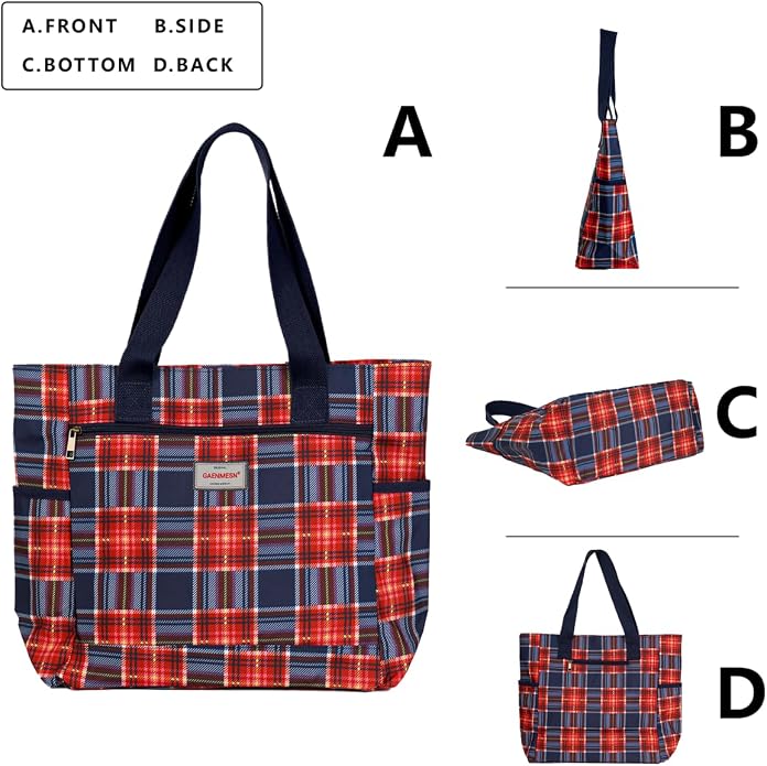 GAENMESN Women's Lightweight Waterproof Tote Bag Durable Designer Handbag with Zipper Travel Commute Everyday Use - Image 3